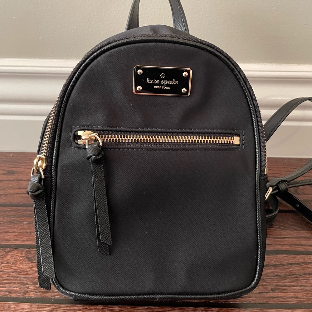 Kate Spade Black Nylon Mini Backpack
